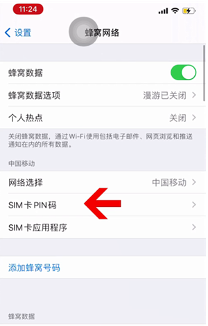 大名苹果14维修网分享如何给iPhone14的SIM卡设置密码 