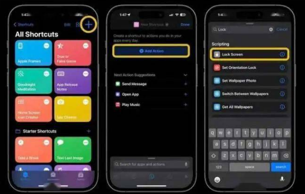 大名苹果14锁屏维修店分享iPhone14升级iOS16.4后如何创建锁屏快捷方式 