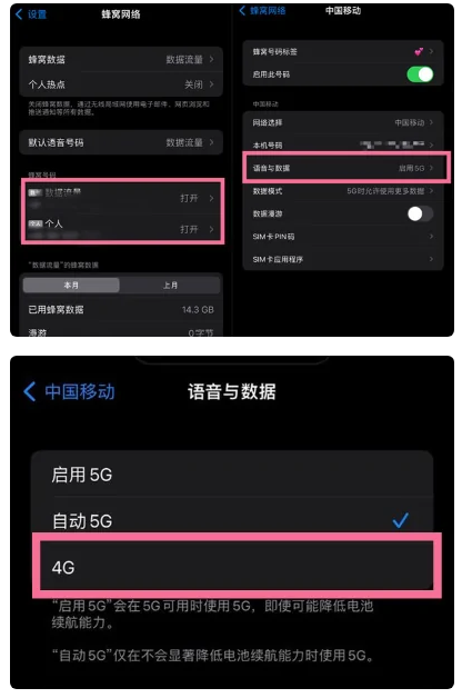 大名苹果手机维修分享iPhone14如何切换4G/5G? iPhone14 5G网络切换方法 