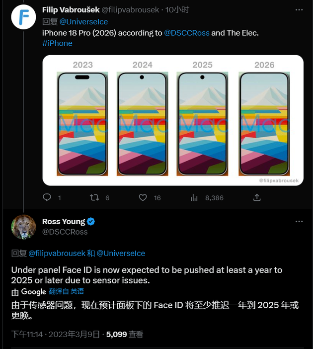 大名苹果手机维修分享:屏下Face ID有什么优势？iPhone何时会有屏下Face ID？ 