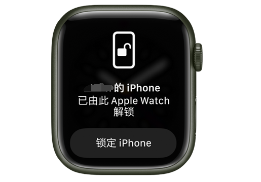 大名苹果手机维修分享用 AppleWatch 解锁配备面容 ID 的 iPhone方法 