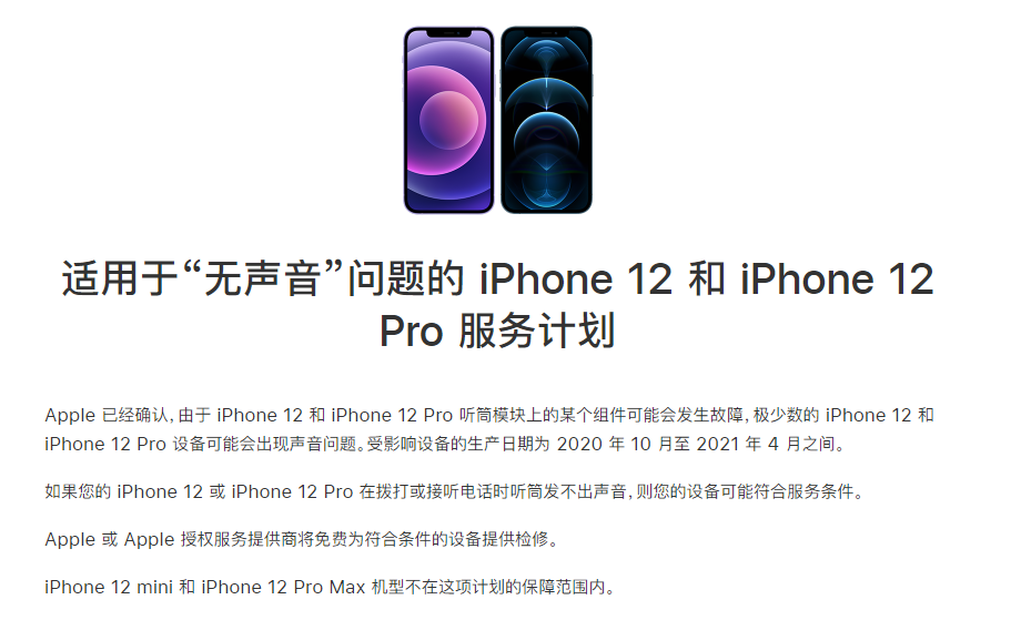 大名苹果手机维修分享iPhone 12/Pro 拨打或接听电话时无声音怎么办 